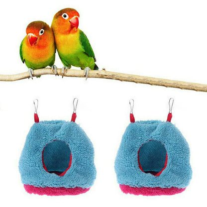 Plush Hanging Bird Nest Bed Cage Hammock for Parrots and Small Birds - M