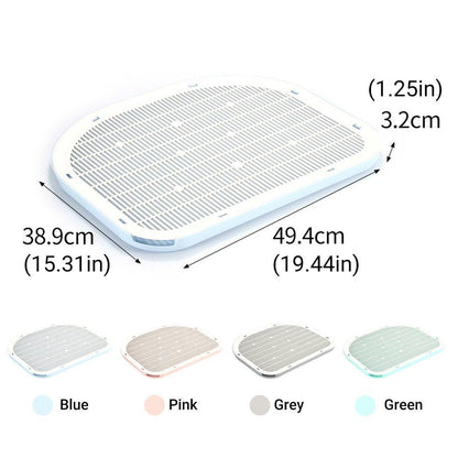 Anti Spill Cat Litter Mat Double Layer Pet Toilet Mat for Litter Box - Green