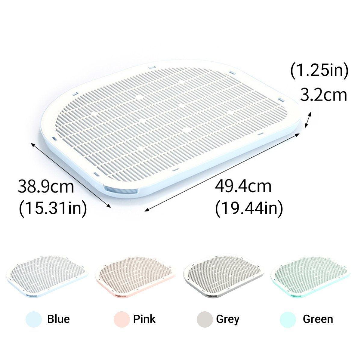 Anti Spill Cat Litter Mat Double Layer Pet Toilet Mat for Litter Box - Grey