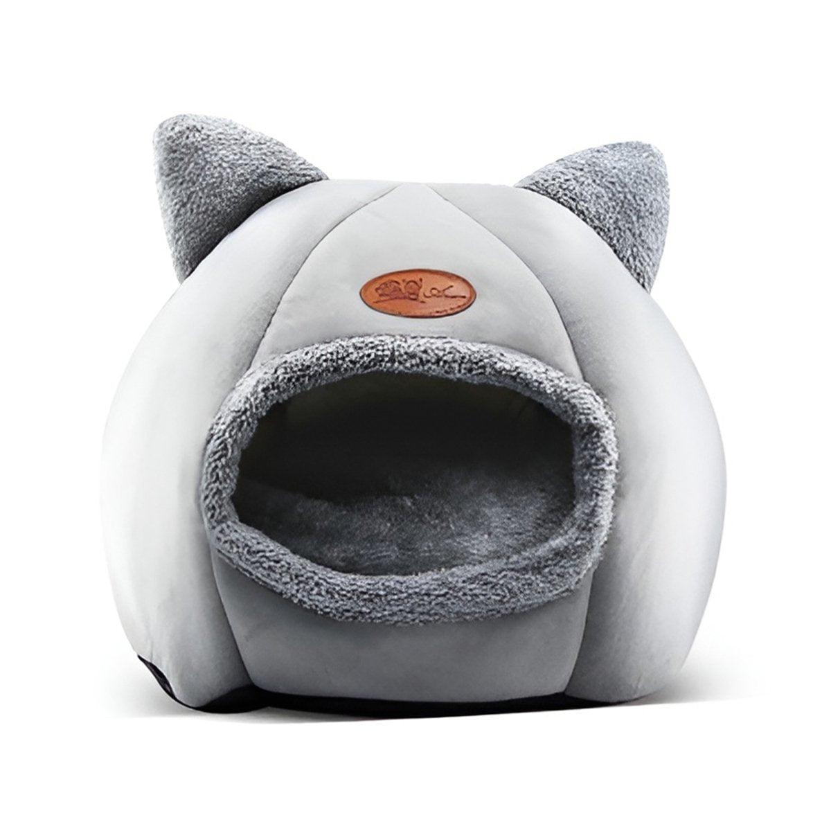 Cat Bed Winter Warm Enclosed Pet House Cozy Indoor Sleeping Nest for Cold Weather - XL