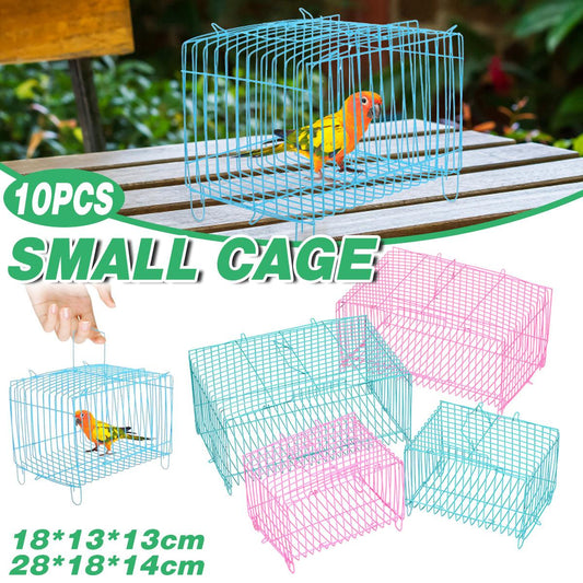 Small Bird Transport Collapsible Cage Travel Pet Carrier Portable Folding Cage - S