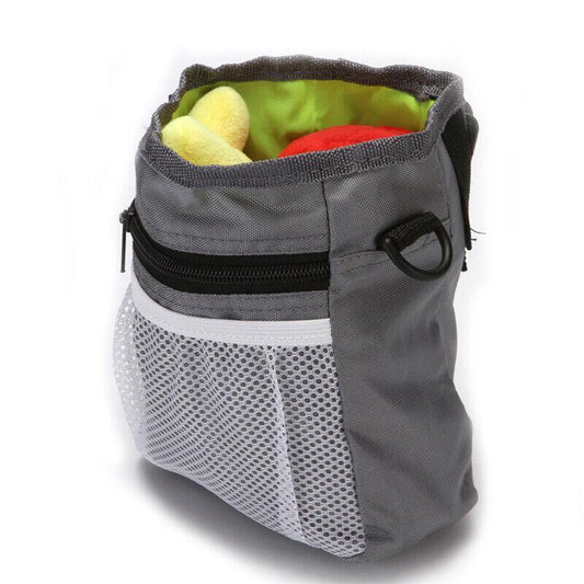 Dog Training Treat Pouch Pet Snack Bag Large Capacity Puppy Waist Bags Agility - Grey
