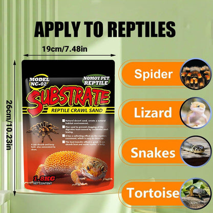 Pet Sand for Tortoises Snakes Lizards Spiders Multi-colour Reptile Habitat Decor - Yellow