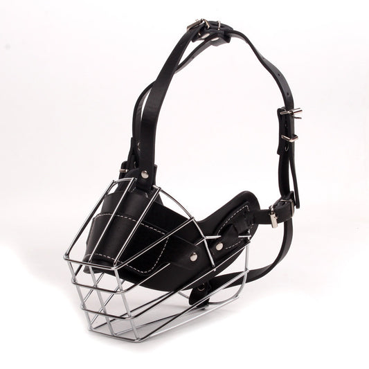 Black Metal Basket Dog Muzzle - Anti-Bite & Anti-Barking - XXL