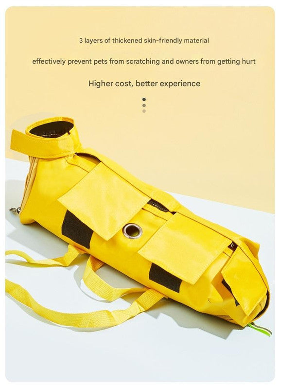 Size S Green Multi-Functional Cat Grooming Bag - Anti-Scratch Restraint Pouch for Nail Trimming and Vet Visits