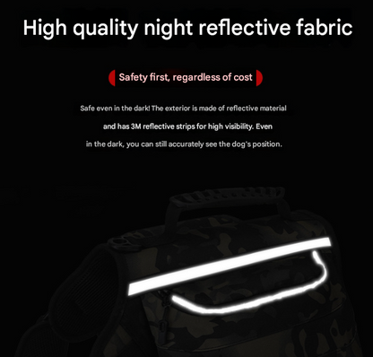 Grey Saddle Bag Dog Backpack - Adjustable Harness Pack for Hiking, Camping & Travel with Medium to Large Dogs